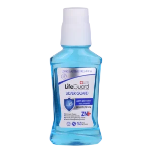 دهانشویه بزرگسال سفیدکننده (Silver Guard) برند لایف گارد با حجم 270 میلی لیتر