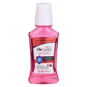 دهانشویه بزرگسال حساس (Red Guard) برند لایف گارد با حجم 270 میلی لیتر